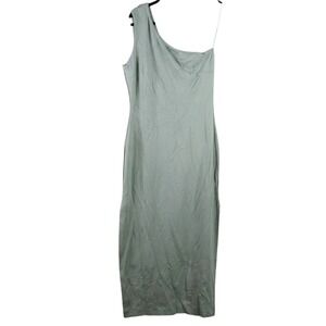 LBLC Bianca Bodycon Midi Dress Womens Size M Jade Green One Shoulder NWT